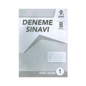 9. Sınıf Deneme Sınavı B Kitapçığı Testfen Yayınları