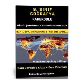 9. Sınıf Enine Boyuna Coğrafya Soru Cevap Seti 6 Modüler Kitap