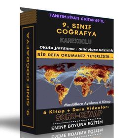9. Sınıf Enine Boyuna Coğrafya Soru Cevap Seti 6 Modüler Kitap