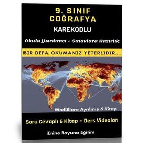 9. Sınıf Enine Boyuna Coğrafya Soru Cevap Seti 6 Modüler Kitap
