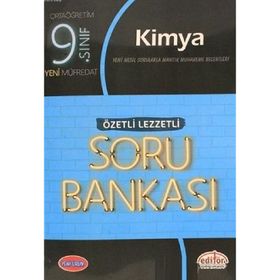 9. Sınıf Kimya Soru Bankası Özetli Lezzetli Editör Yayınları