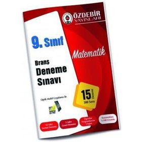 9. Sınıf Matematik Branş Deneme Sınavı Özdebir Yayınları