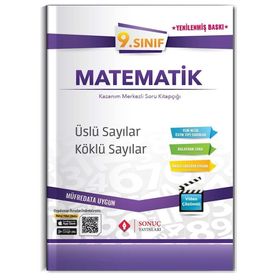 9. Sınıf Matematik Üslü Sayılar Köklü Sayılar Kazanım Merkezli Soru Kitapçığı Video Çözümlü-Sonuç Yayınları