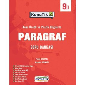 9. Sınıf Paragraf Konu Tik Konu Özetli Soru Bankası Okyanus Yayınları