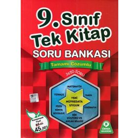 9. Sınıf Tek Kitap Tamamı Çözümlü Soru Bankası Örnek Akademi Yayınları