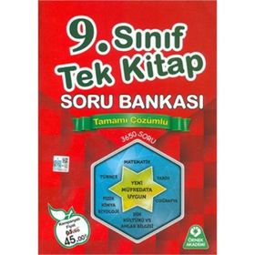9. Sınıf Tek Kitap Tamamı Çözümlü Soru Bankası Örnek Akademi Yayınları