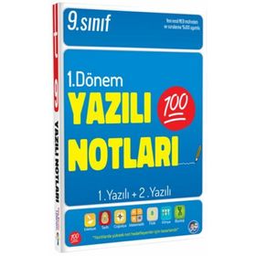 9.Sınıf Tüm Dersler 2.Dönem 1.Yazılı ve 2.Yazılı Notları Tonguç Akademi Yayınları