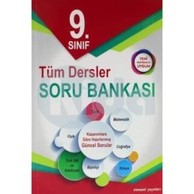 9. Sınıf Tüm Dersler Yaprak Test Soru Bankası Element Yayınları