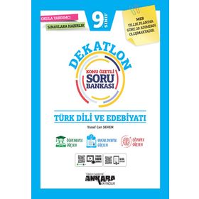 9. Sınıf Türk Dili ve Edebiyatı Dekatlon Konu Özetli Soru Bankası Ankara Yayıncılık