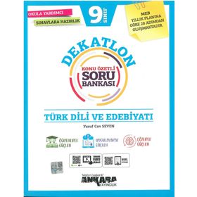 9. Sınıf Türk Dili ve Edebiyatı Dekatlon Konu Özetli Soru Bankası Ankara Yayıncılık