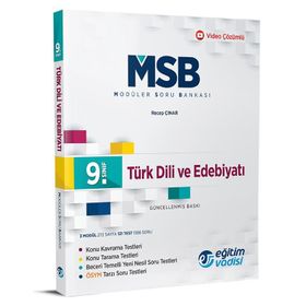 9. Sınıf Türk Dili ve Edebiyatı Güncel Msb Modüler Soru Bankası Eğitim Vadisi Yayınları
