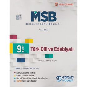 9. Sınıf Türk Dili ve Edebiyatı Güncel Msb Modüler Soru Bankası Eğitim Vadisi Yayınları