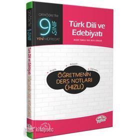 9. Sınıf Türk Dili ve Edebiyatı Öğretmenin Ders Notları Editör Yayınları
