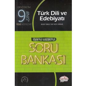 9. Sınıf Türk Dili ve Edebiyatı Soru Bankası Özetli Lezzetli Editör Yayınları