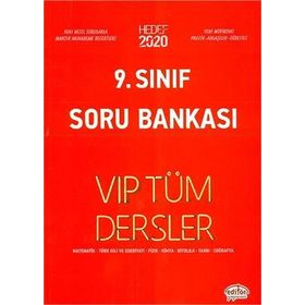 9. Sınıf VIP Tüm Dersler Soru Bankası Kırmızı Editör Yayınları