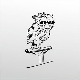 90 cm Baykuş Folyo Sticker