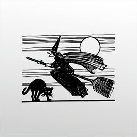90 cm Cadı Folyo Sticker