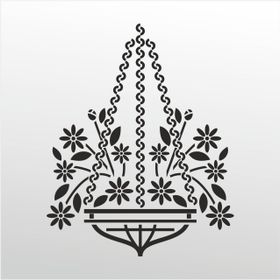 90 cm Çiçek Deseni Folyo Sticker