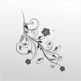 90 cm Çiçek Deseni Folyo Sticker