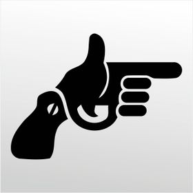 90 cm El Silahı Folyo Sticker
