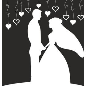 90 cm Gelin Damat Folyo Sticker