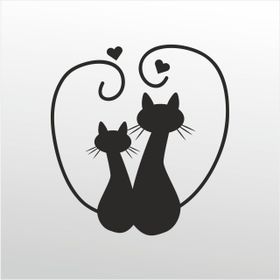 90 cm Kediler Folyo Sticker