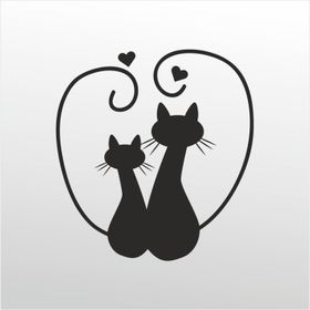 90 cm Kediler Folyo Sticker