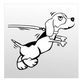 90 cm Kızgın Köpek Folyo Sticker