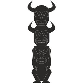 90 cm Kızılderili Putu Folyo Sticker