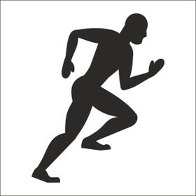 90 cm Koşan Sporcu Folyo Sticker