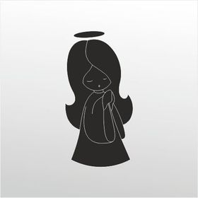 90 cm Melek Kız Folyo Sticker