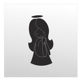 90 cm Melek Kız Folyo Sticker