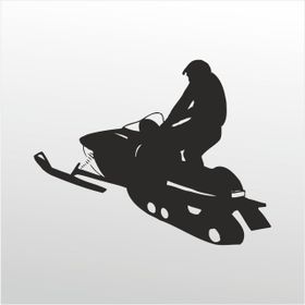 90 cm Motorlu Kızak Folyo Sticker