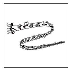 90 cm Müzik Notası Folyo Sticker