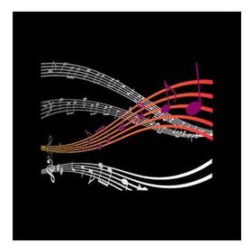 90 cm Müzik Notası Folyo Sticker