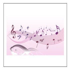 90 cm Müzik Notası Folyo Sticker