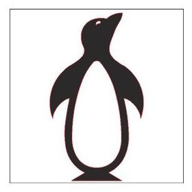 90 cm Penguen Folyo Sticker