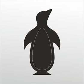 90 cm Penguen Folyo Sticker