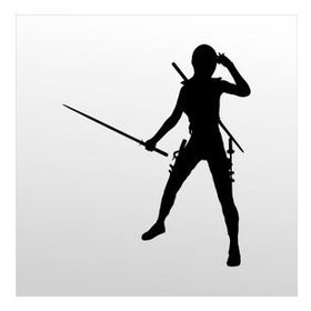 90 cm Samurai Folyo Sticker