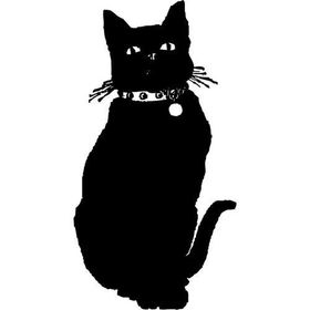 90 cm Siyah Kedi Folyo Sticker