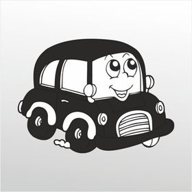 90 cm Tatlı Araba Folyo Sticker