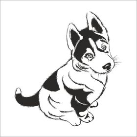 90 cm Yavru Kurt Folyo Sticker