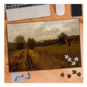 900 Ağaçlar Arasında Tren Rayları 240 Parça Puzzle Yapboz Tablo