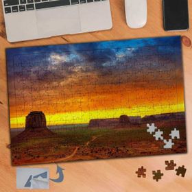 901 Sarı Gökyüzü Doğa Manzarası 240 Parça Puzzle Yapboz Tablo