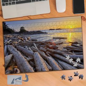 902 Odun Parçaları Ve Deniz Manzarası 240 Parça Puzzle Yapboz Tablo