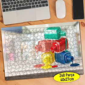 90337452 Renkli Ojeler Güzellik Merkezi 240 Parça Puzzle Yapboz