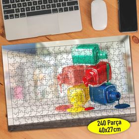 90337452 Renkli Ojeler Güzellik Merkezi 240 Parça Puzzle Yapboz