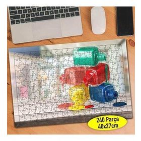 90337452 Renkli Ojeler Güzellik Merkezi 240 Parça Puzzle Yapboz