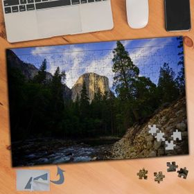 904 Irmak Kenarında Ağaç Manzarası 240 Parça Puzzle Yapboz Tablo