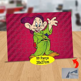904910 Şapkalı Sevimli Şapşal Cüce 99 Parça Puzzle Yapboz Tablo